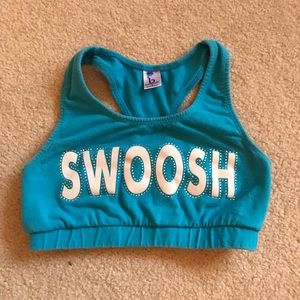 Cheer athletics swoosh sports bra